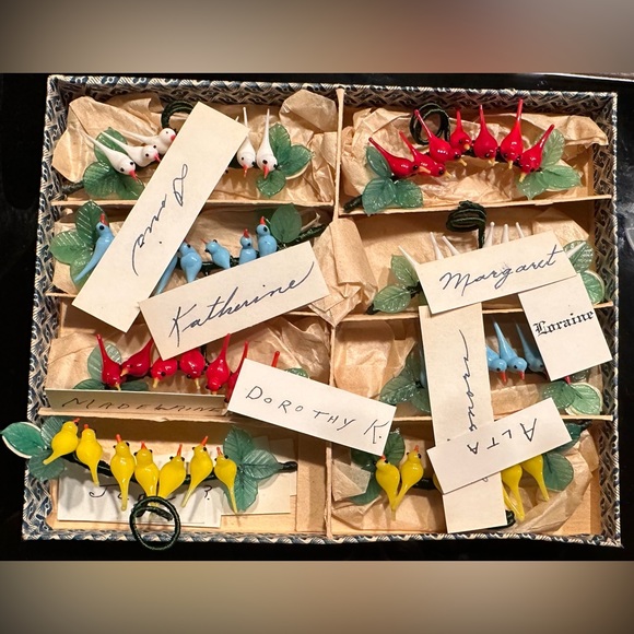 Lot of 6 Glass bird charms an irice import made in Czechoslovakia - Picture 4 of 8